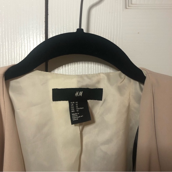 H&M Waterfall Classic Blazer Pale Pink 12 - Picture 2 of 9